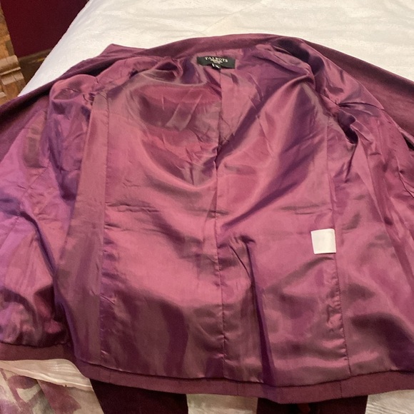 Talbots Petites Grape Purple Festive Velvet Blazer Jacket Sz 2 P - Picture 12 of 12